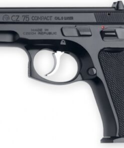 CZ 75 Compact 9mm Pistol 3.75" Black Polycoat 14+1 - 14+1 Rounds | 3.8" Barrel | Polymer Grips | Blue/Black | 3-Dot Sights